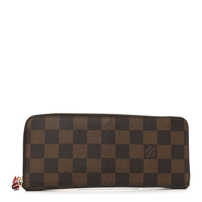 Louis Vuitton Damier Ebene Clemence Wallet Cherry 1 of 7