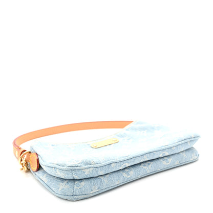 Louis Vuitton Monogram Denim Liv Pochette Sky Blue 4 of 10