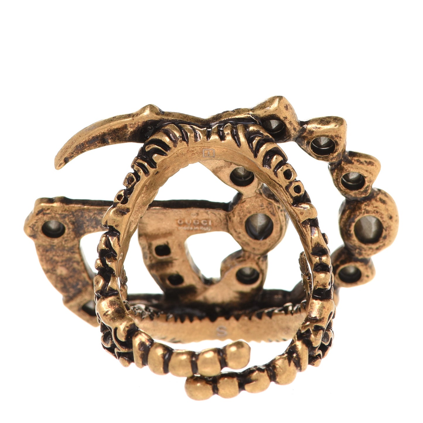 Crystal Double G Ring S Multicolor