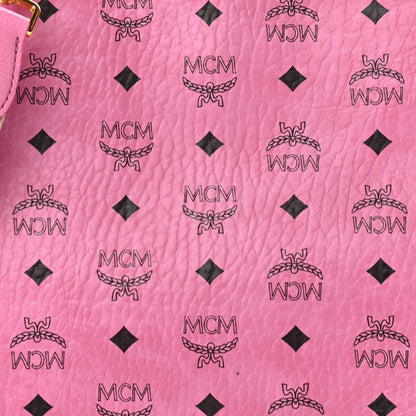 MCM Visetos Corina Shoulder Bag Pink 8 of 10