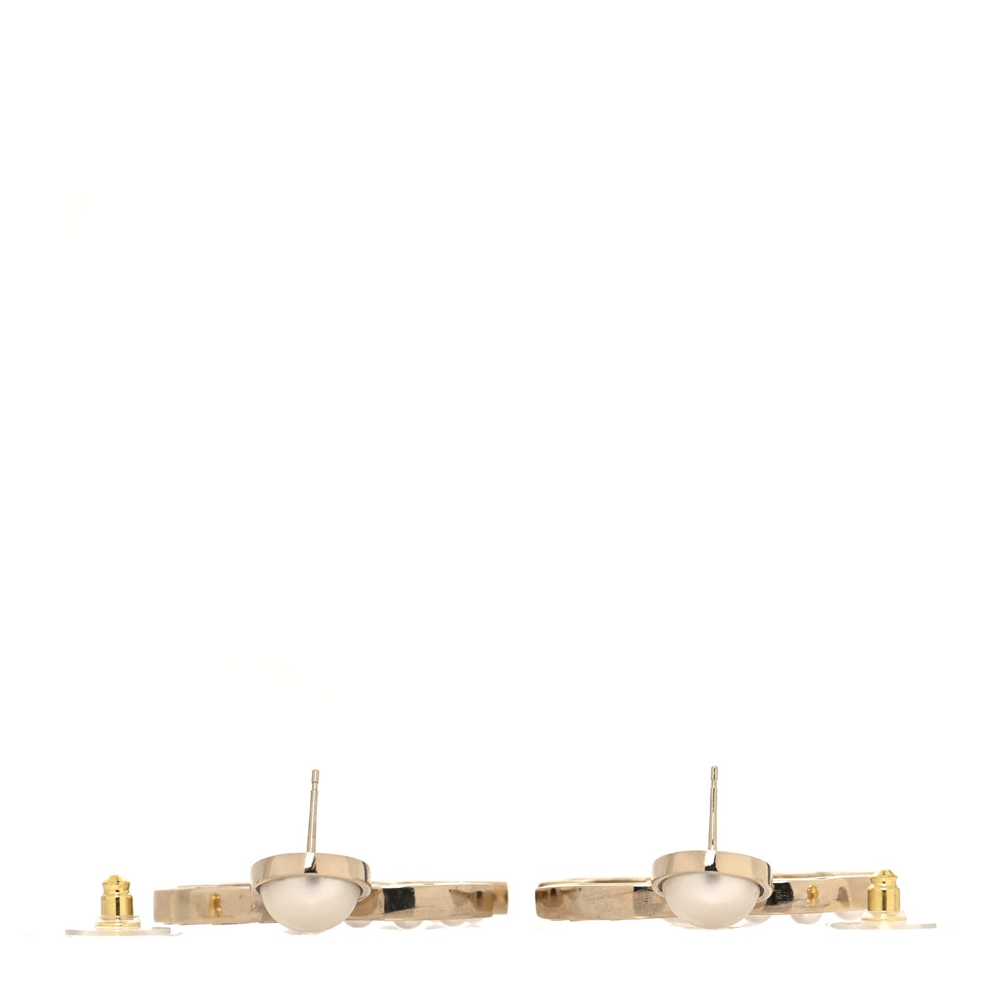 Metal Pearl Mademoiselle Drop Earrings Gold