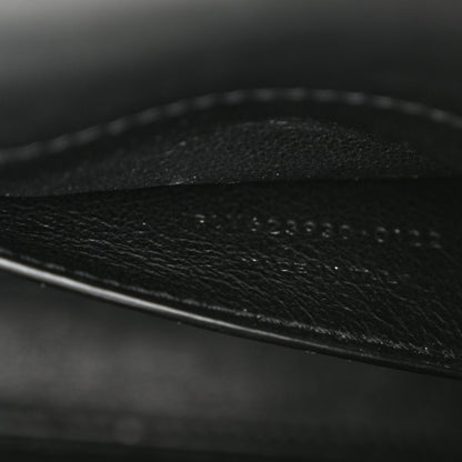 Saint Laurent Raffia Calfskin Mini Classic Monogram Cassandra Top Handle Black Natural 7 of 10