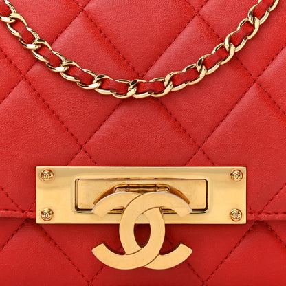 Chanel Lambskin Quilted Golden Class Wallet on Chain WOC Red 8 of 16