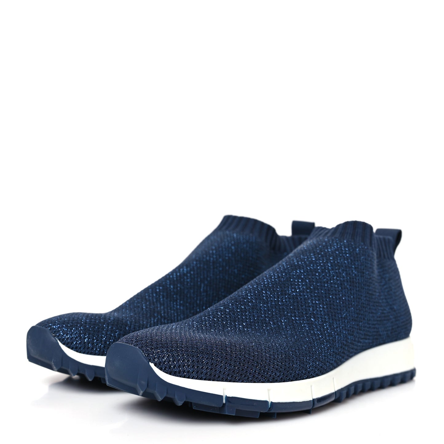 Lurex Knit Norway Sneakers 36 Navy