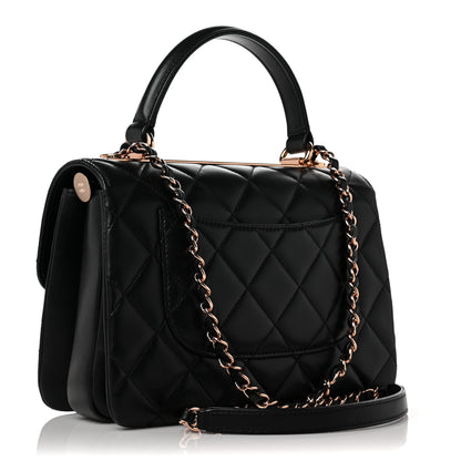Chanel Lambskin Quilted Small Trendy CC Dual Handle Flap Bag Black 3 of 10