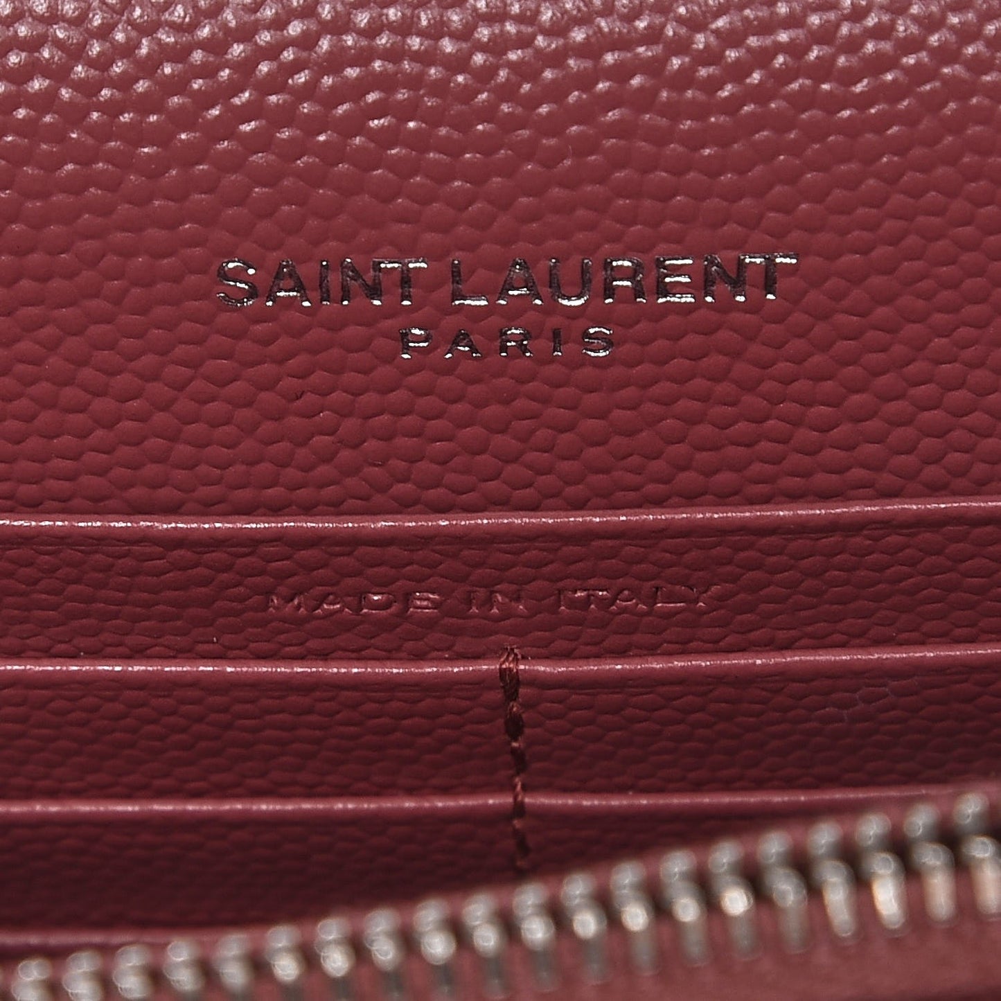 Grain De Poudre Matelasse Chevron Monogram Envelope Chain Wallet Blush Fonce