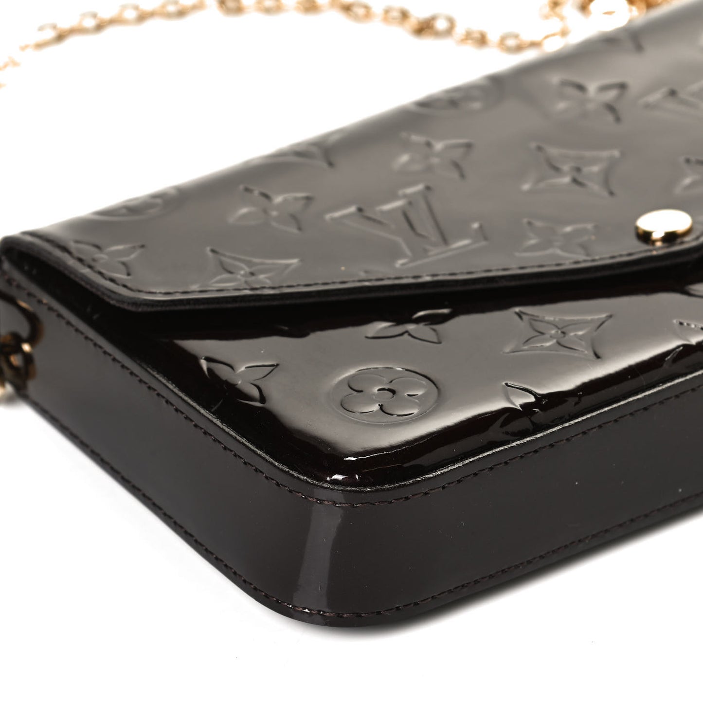 Vernis Pochette Felicie Chain Wallet Amarante