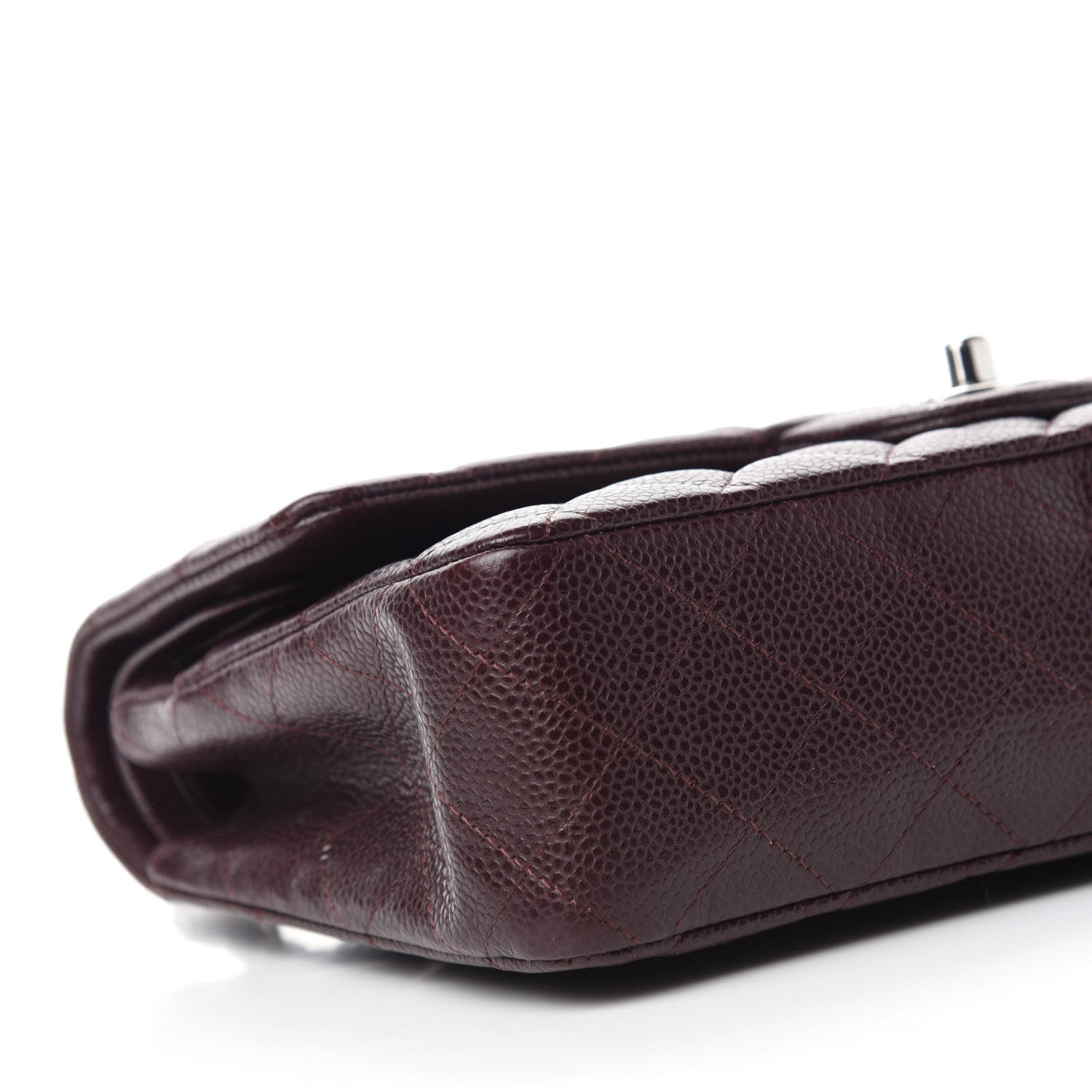 Chanel Caviar Quilted Medium Double Flap Burgundy 6 of 12