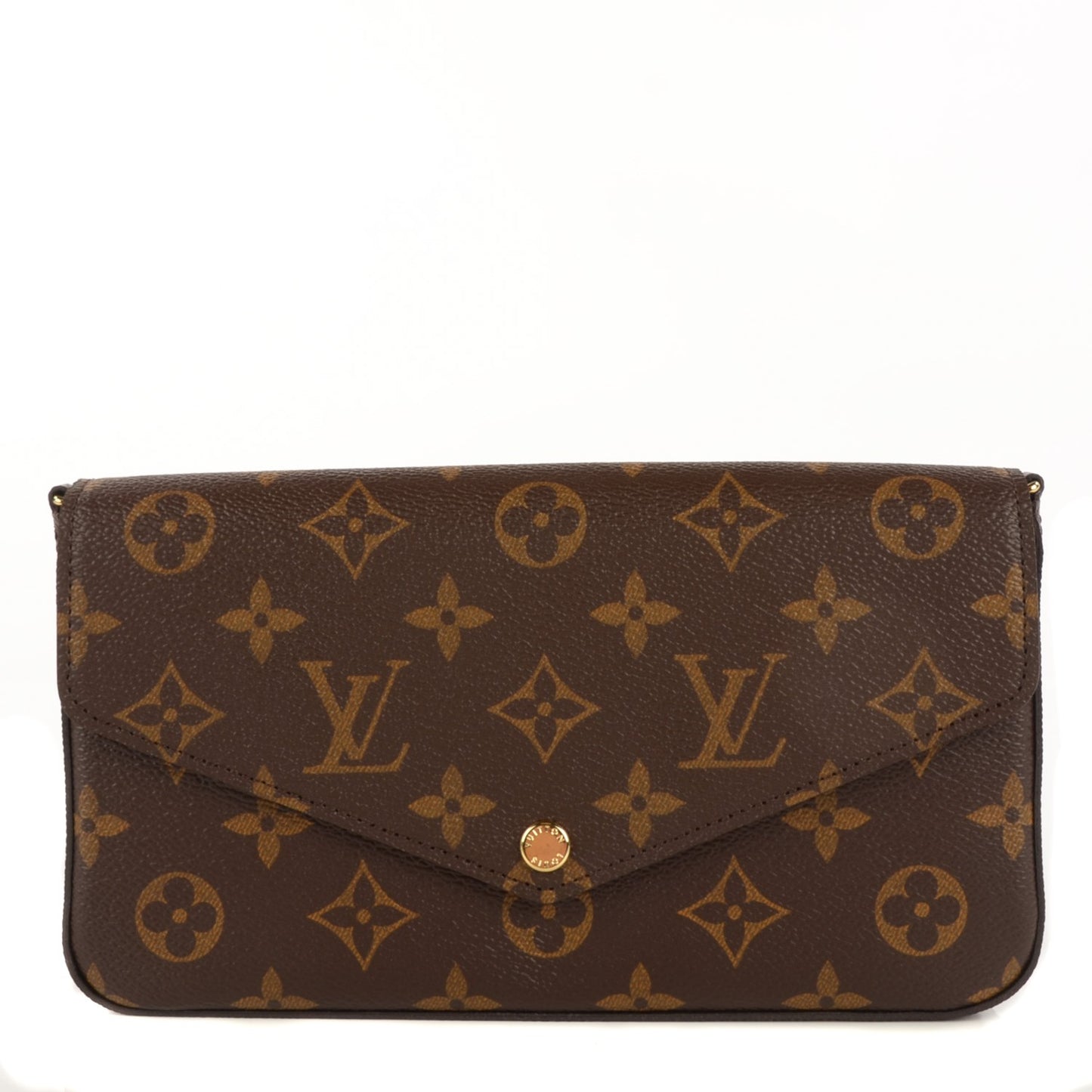 Monogram Pochette Felicie Chain Wallet Fuchsia