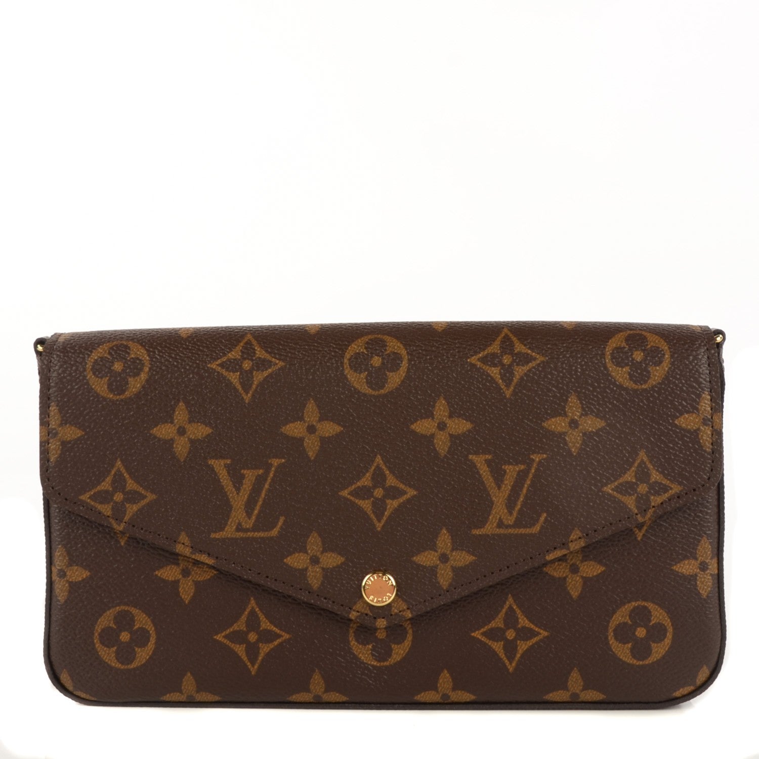 Louis Vuitton Monogram Pochette Felicie Chain Wallet Fuchsia 1 of 8