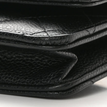 Chanel Caviar Quilted Wallet on Chain WOC Black 11 of 13