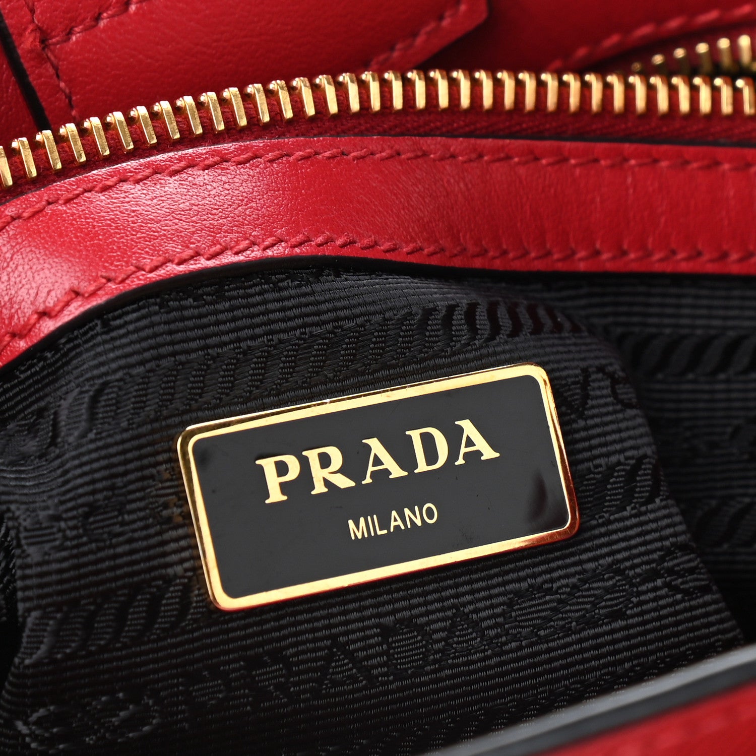 Prada Saffiano Soft Calfskin Small Zippered Tote Fuoco 6 of 8
