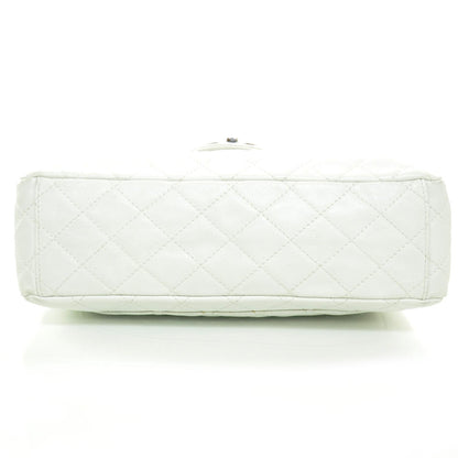 Chanel Washed Caviar Maxi Flap White 5 of 10