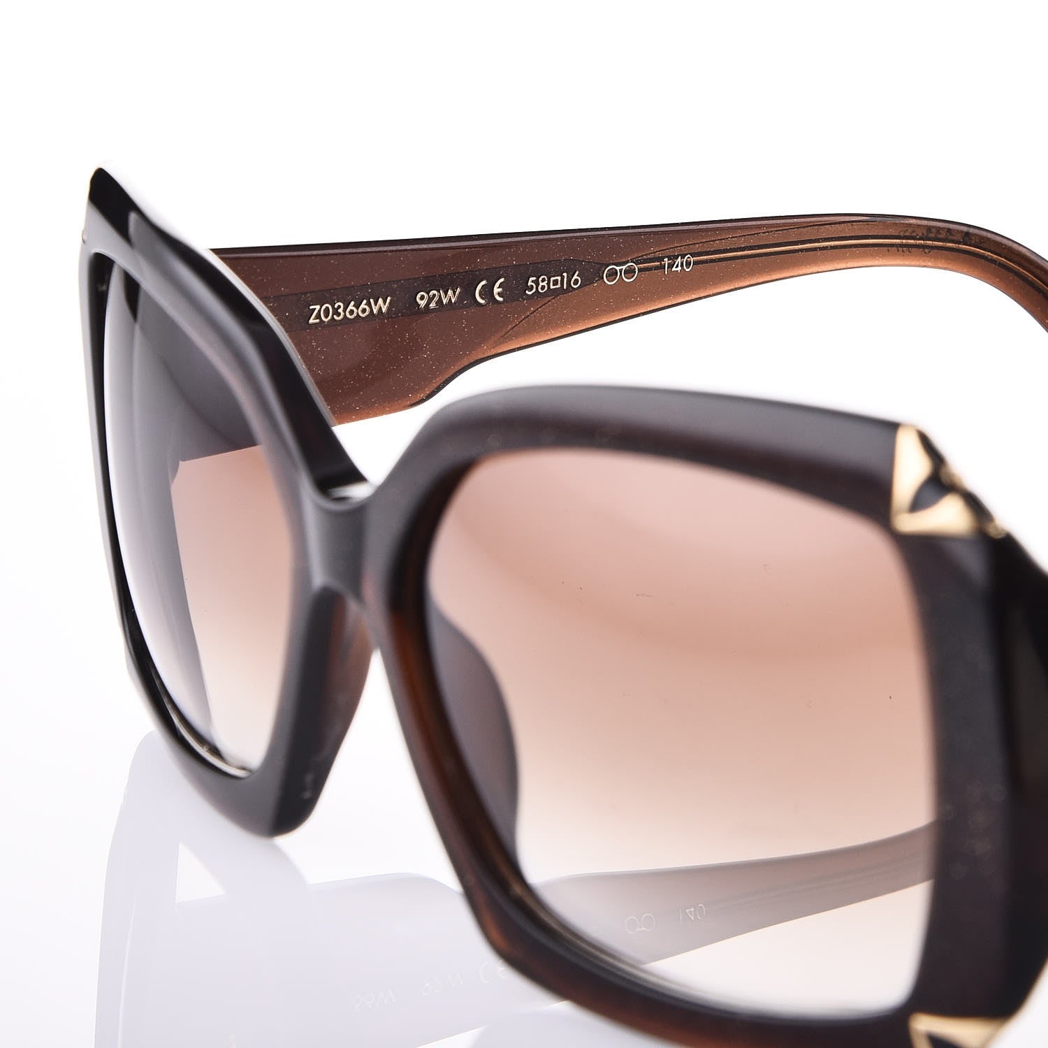 Louis Vuitton Hortensia Cat Eye Sunglasses Z0366W Brown Glitter 5 of 8