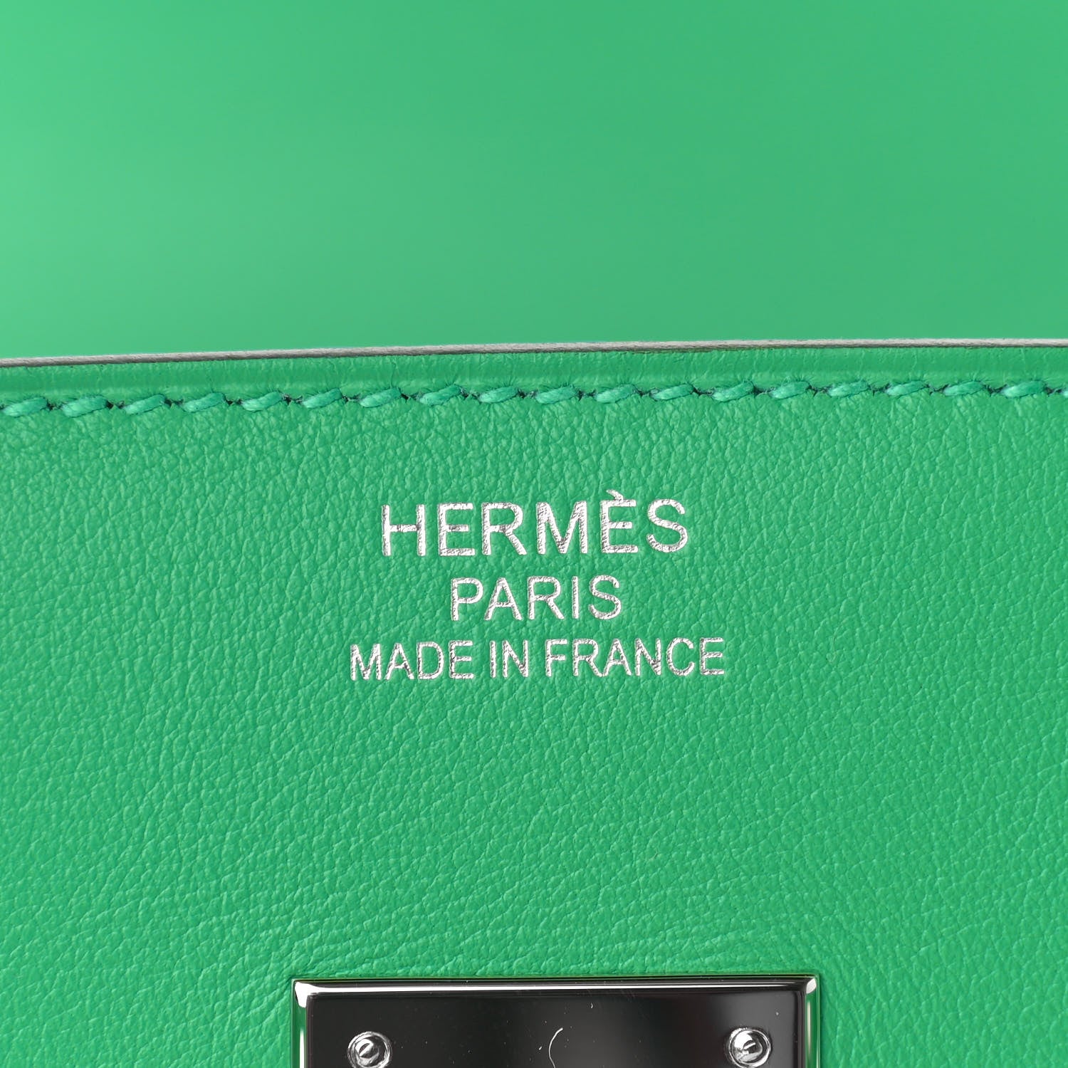 Hermes Swift Twill H Fray Fray Birkin 35 Menthe Ecru 7 of 11