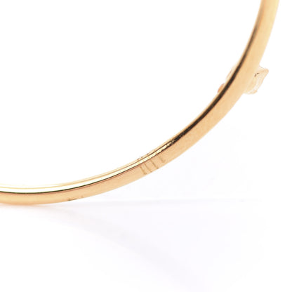 Christian Dior Crystal Hoop Earrings Gold 4 of 4
