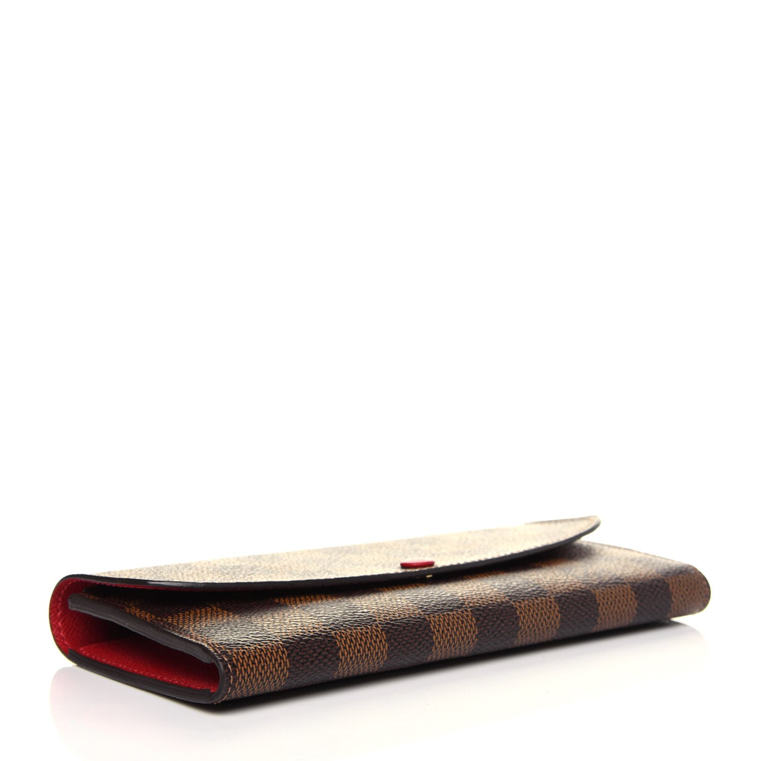 Louis Vuitton Damier Ebene Emilie Wallet Red 4 of 13