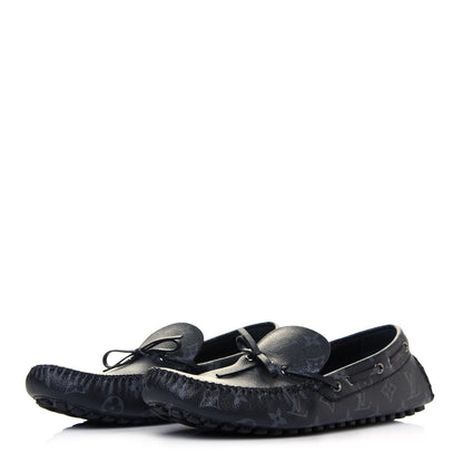 Louis Vuitton Monogram Eclipse Mens Arizona Car Shoe Moccasin Loafers 9.5 3 of 7