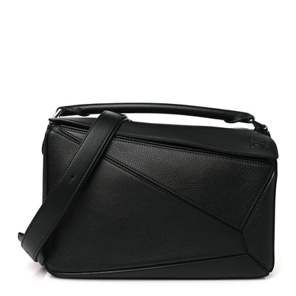 Loewe Calfskin Medium Puzzle Bag Black 1 of 9