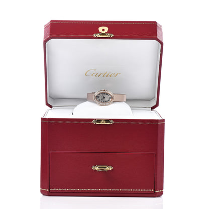 Cartier 18K Pink Gold Satin Diamond 18mm Baignoire Quartz Watch Taupe 8 of 10