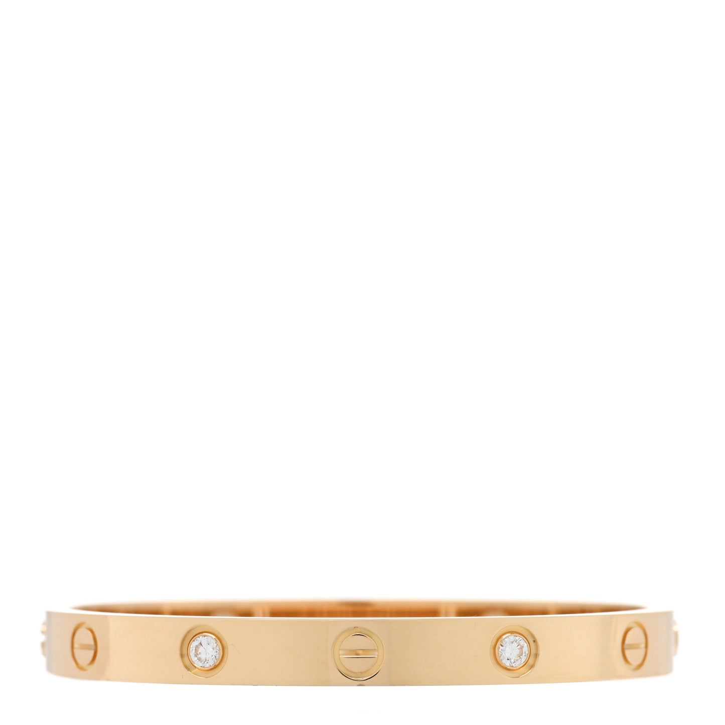 18K Yellow Gold 4 Diamond LOVE Bracelet 16