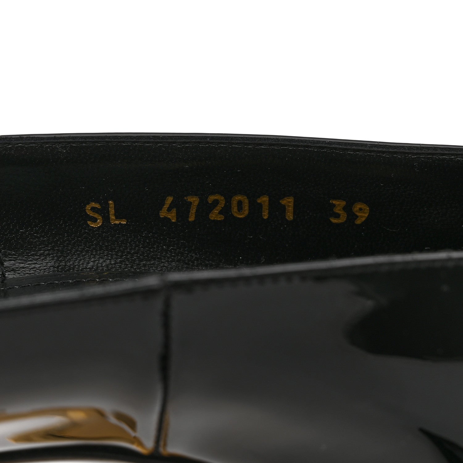 Saint Laurent Patent Opyum 110 Pumps 39 Black Gold 6 of 9