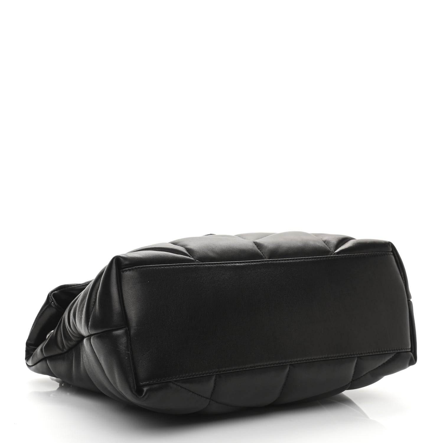 Saint Laurent Lambskin Quilted Medium Loulou Puffer Monogram Chain Satchel Black 4 of 10
