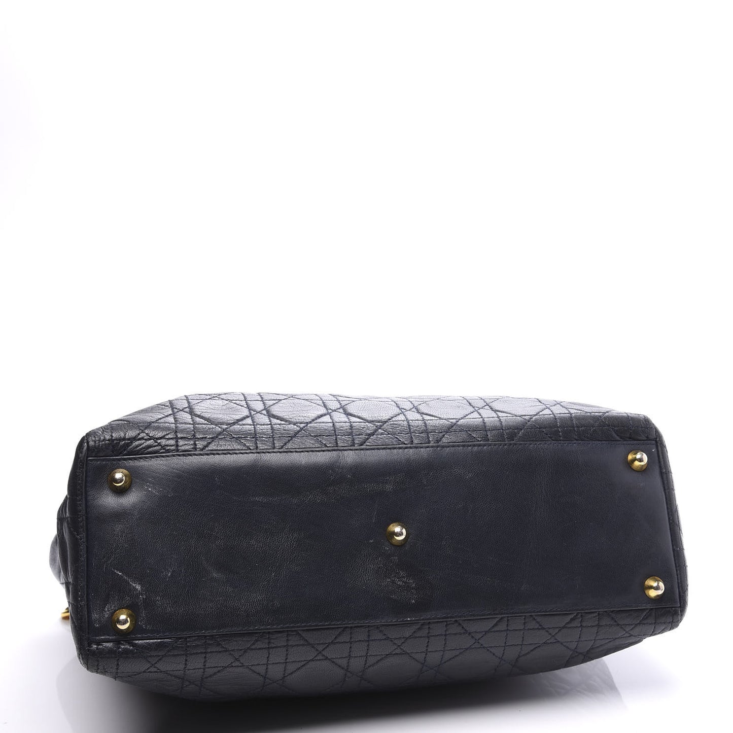 Lambskin Cannage Large Lady Dior Navy