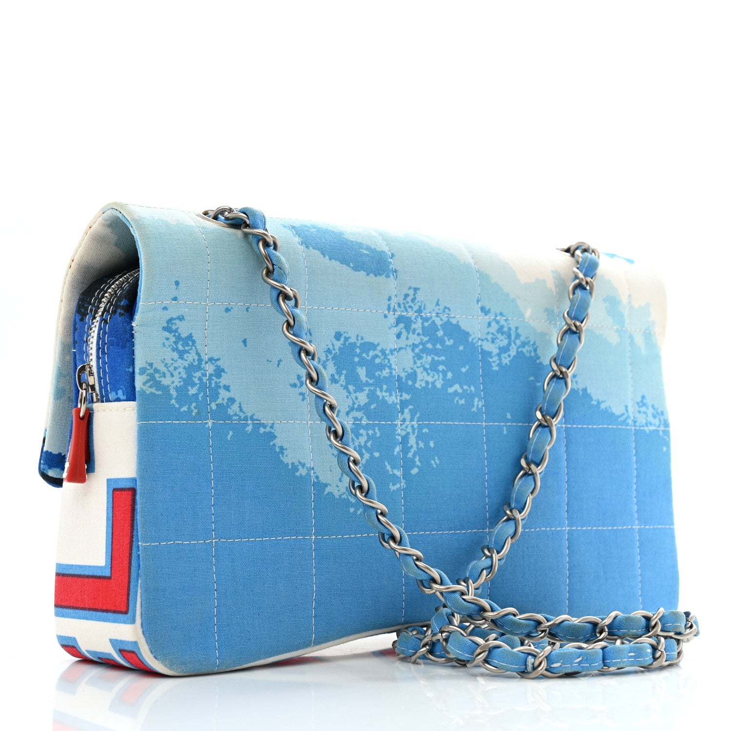 Chanel Canvas Square Quilted Surf Flap Multicolor 3 of 12