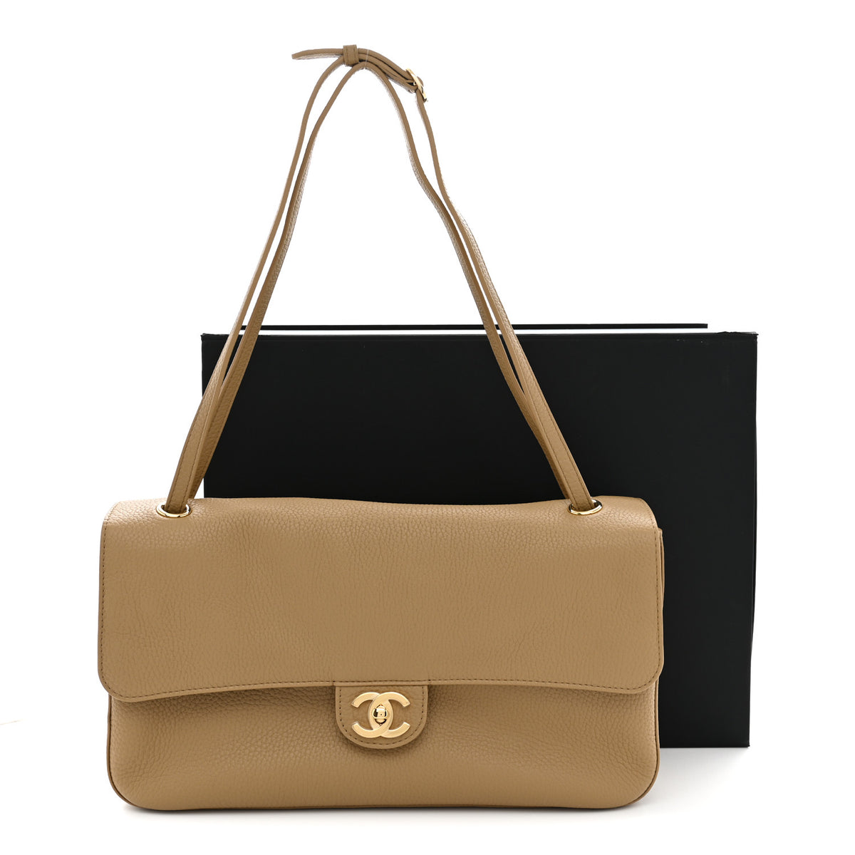 Chanel Grained Calfskin Small Souplissimo Maxi Flap Dark Beige 11 of 11