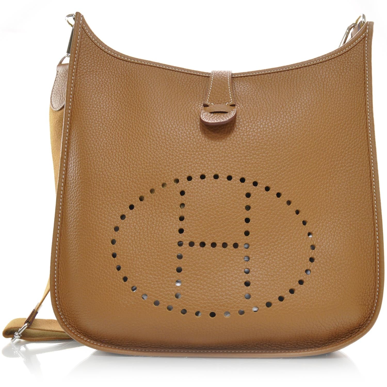 Hermes Taurillon Clemence Evelyne III GM Gold 1 of 8