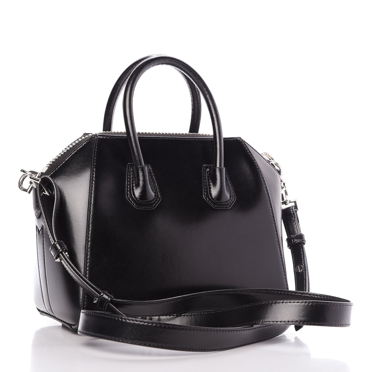Givenchy Shiny Lord Calfskin Mini Antigona Black 2 of 11