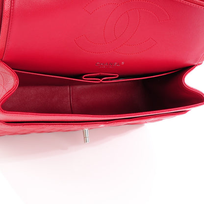 Chanel Pearly Caviar Quilted Jumbo Double Flap Dark Pink 5 of 8