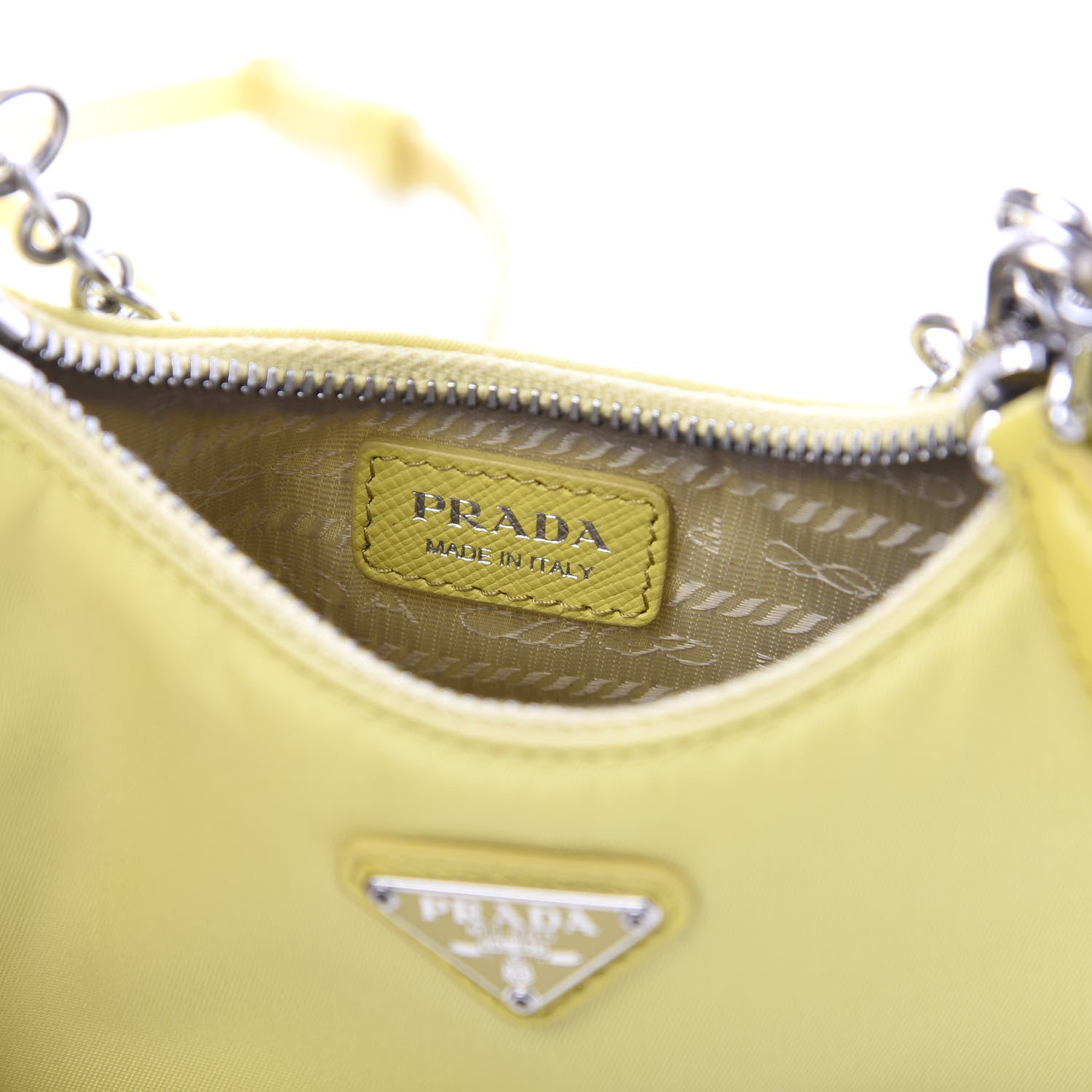 Prada Tessuto Nylon Saffiano Mini Re-Edition 2000 Shoulder Bag Ananas 8 of 10