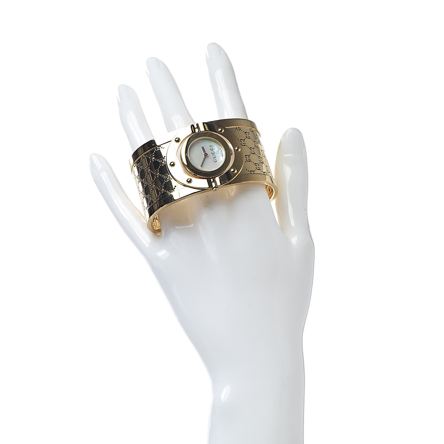 Gucci Stainless Steel Mother of Pearl 33mm Twirl Quartz Watch 2 of 5