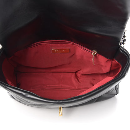 Chanel Goatskin Quilted Large 19 Flap Black 5 of 10