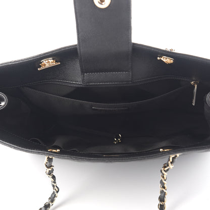 Chanel Caviar Quilted Large Shopping Tote Black 4 of 9