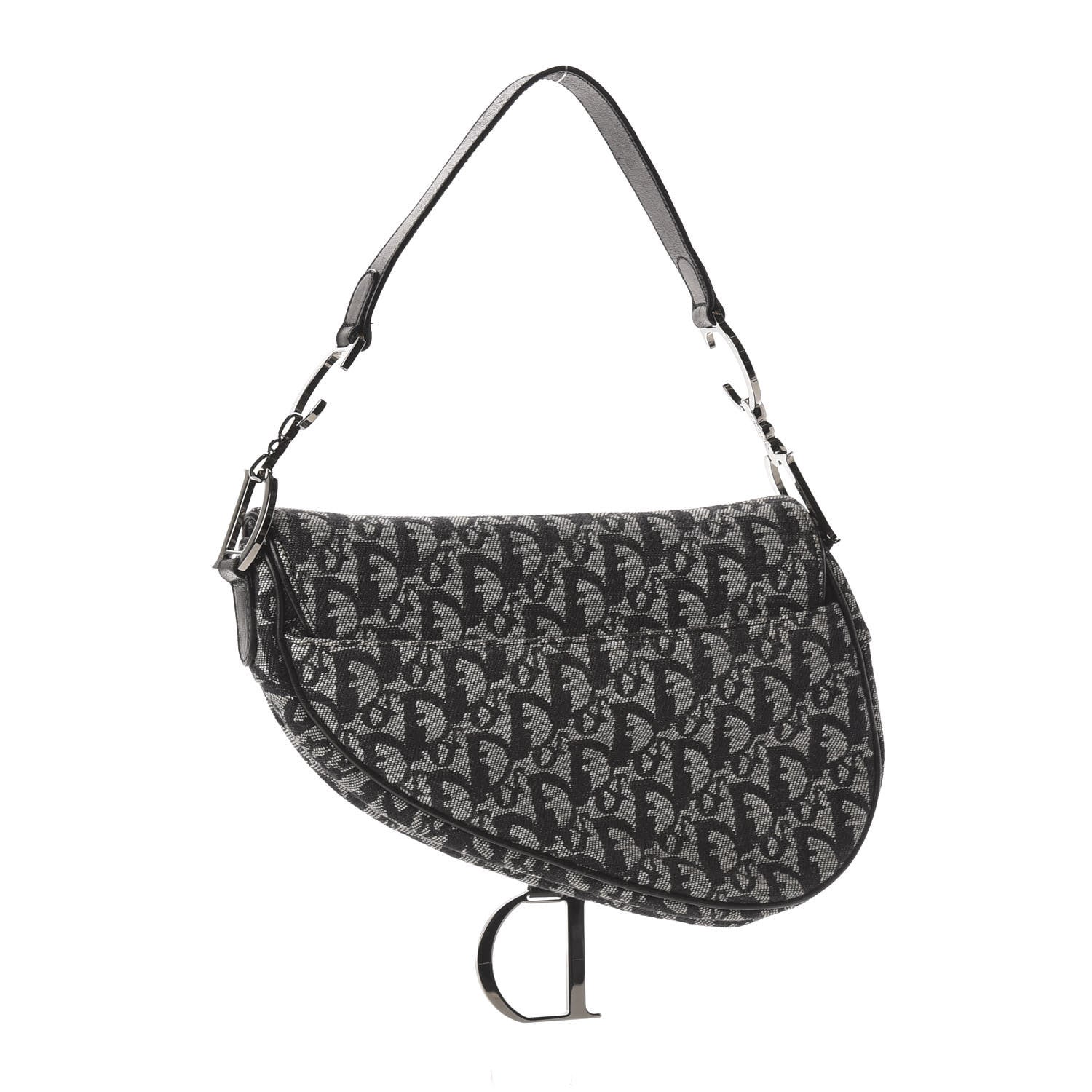 Christian Dior Monogram Saddle Bag Black 3 of 11