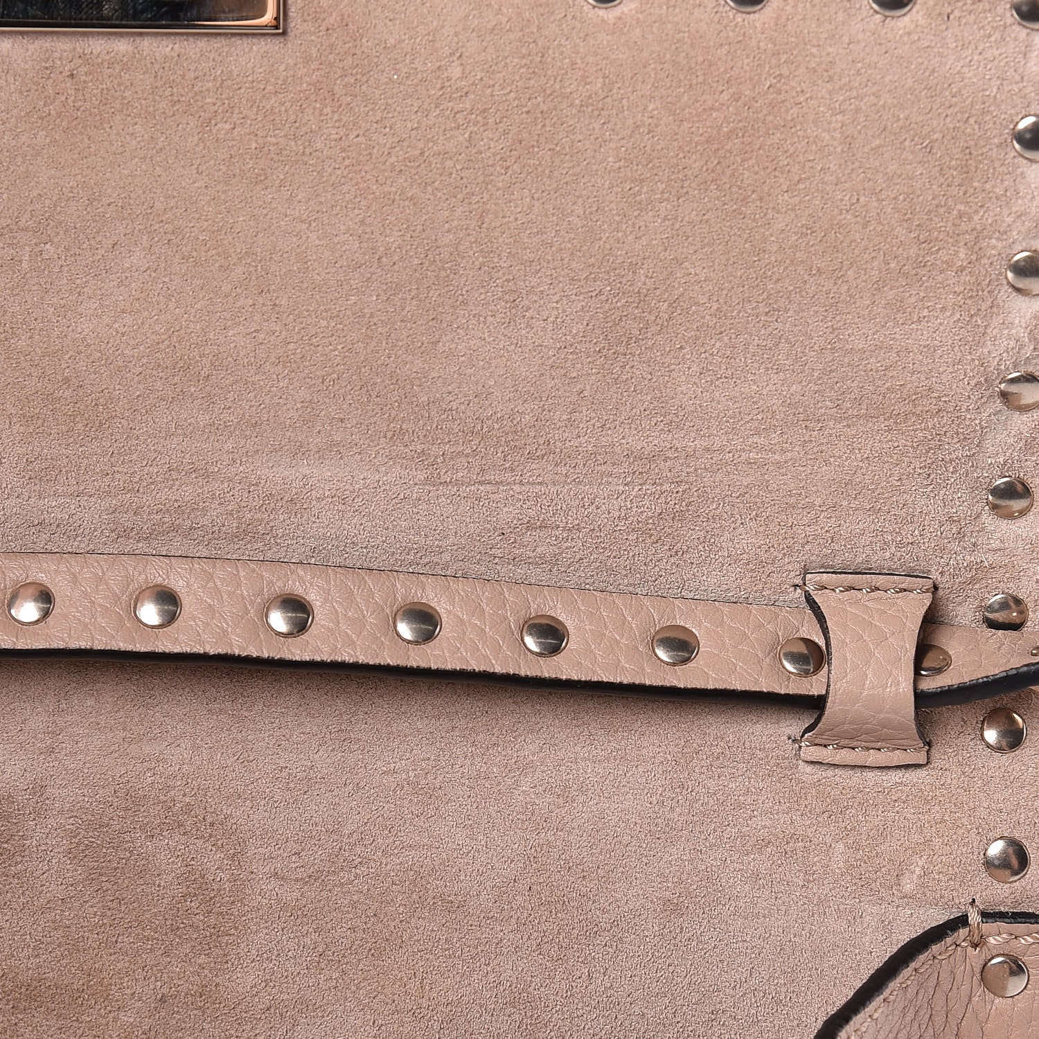 Valentino Garavani Pebbled Calfskin Medium Rockstud Flip Lock Crossbody Bag Poudre 10 of 11