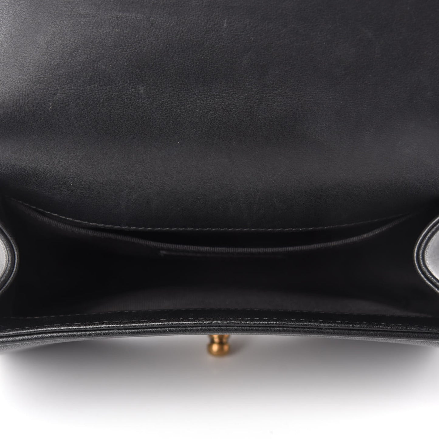 Calfskin Velvet Small Boy Flap Black Red