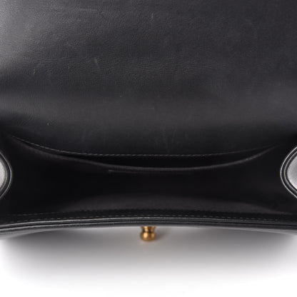 Chanel Calfskin Velvet Small Boy Flap Black Red 5 of 11