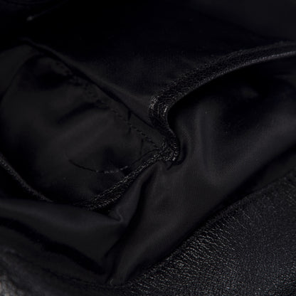 Burberry Calfskin Nylon Beat Check Shoulder Bag Black 9 of 11