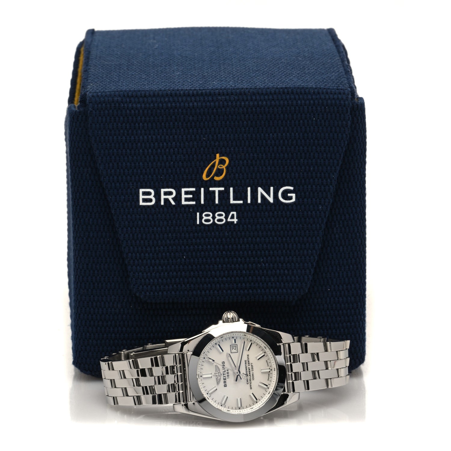 Breitling Stainless Steel Mother of Pearl 29mm Galactic Quartz Watch White W72348 5 of 5