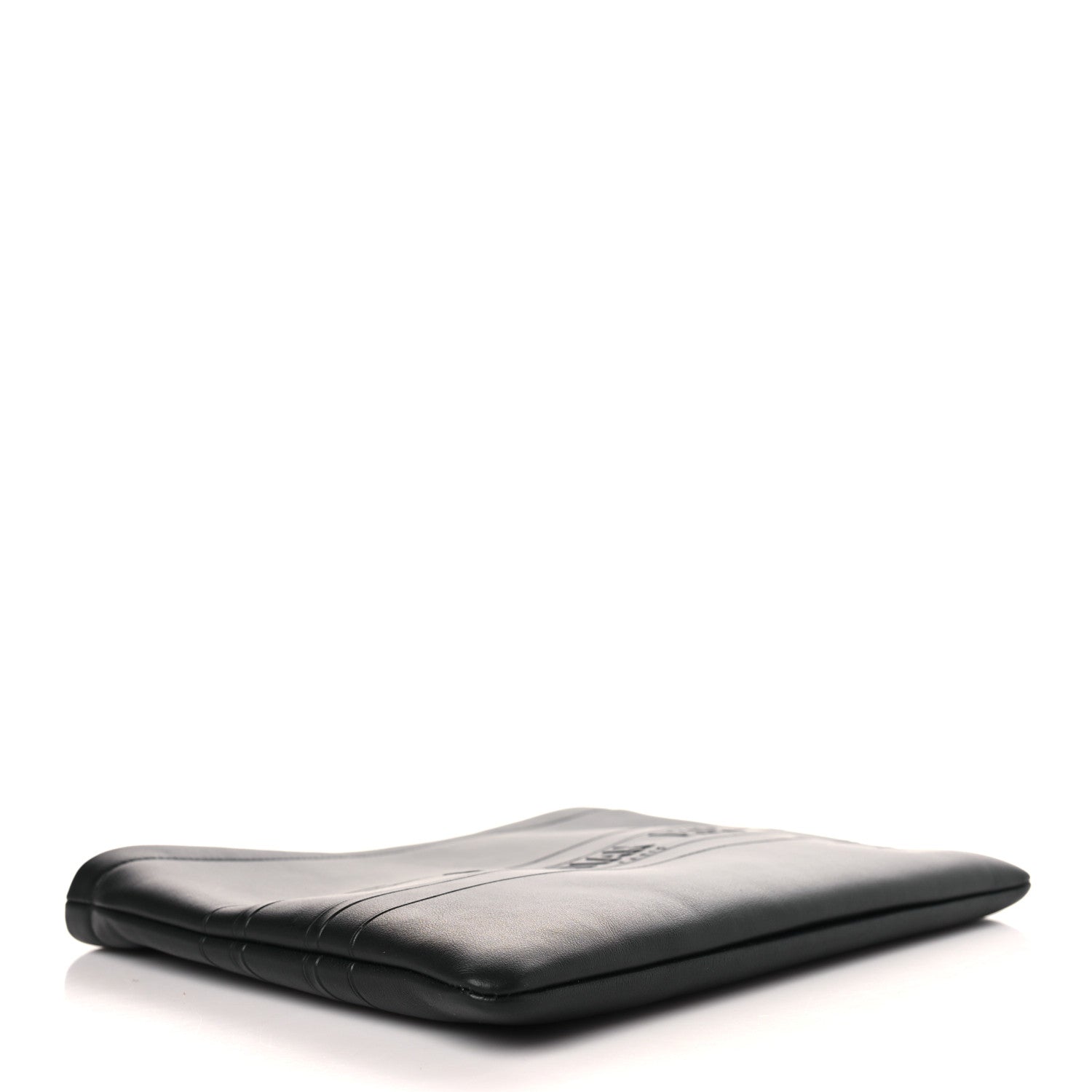 Christian Dior Calfskin Embossed Logo Zip Clutch Black 4 of 9