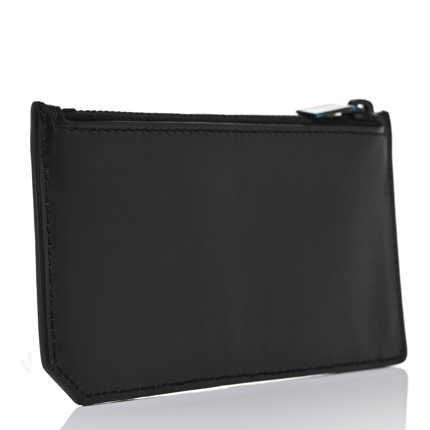 Saint Laurent Calfskin 5 Fragments Zip Pouch Card Holder Black Blue 3 of 10