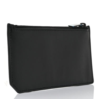 Saint Laurent Calfskin 5 Fragments Zip Pouch Card Holder Black Blue 3 of 10