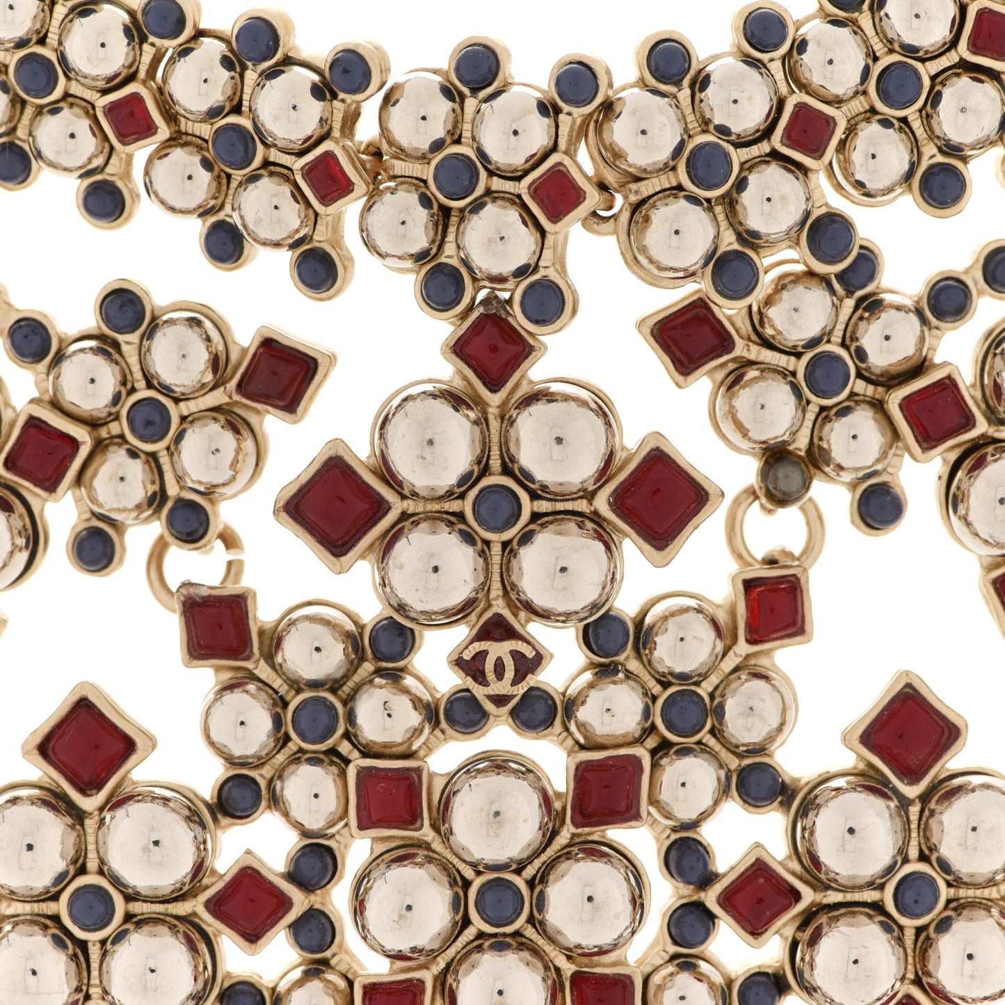 Gripoix Bib Necklace Gold Multicolor