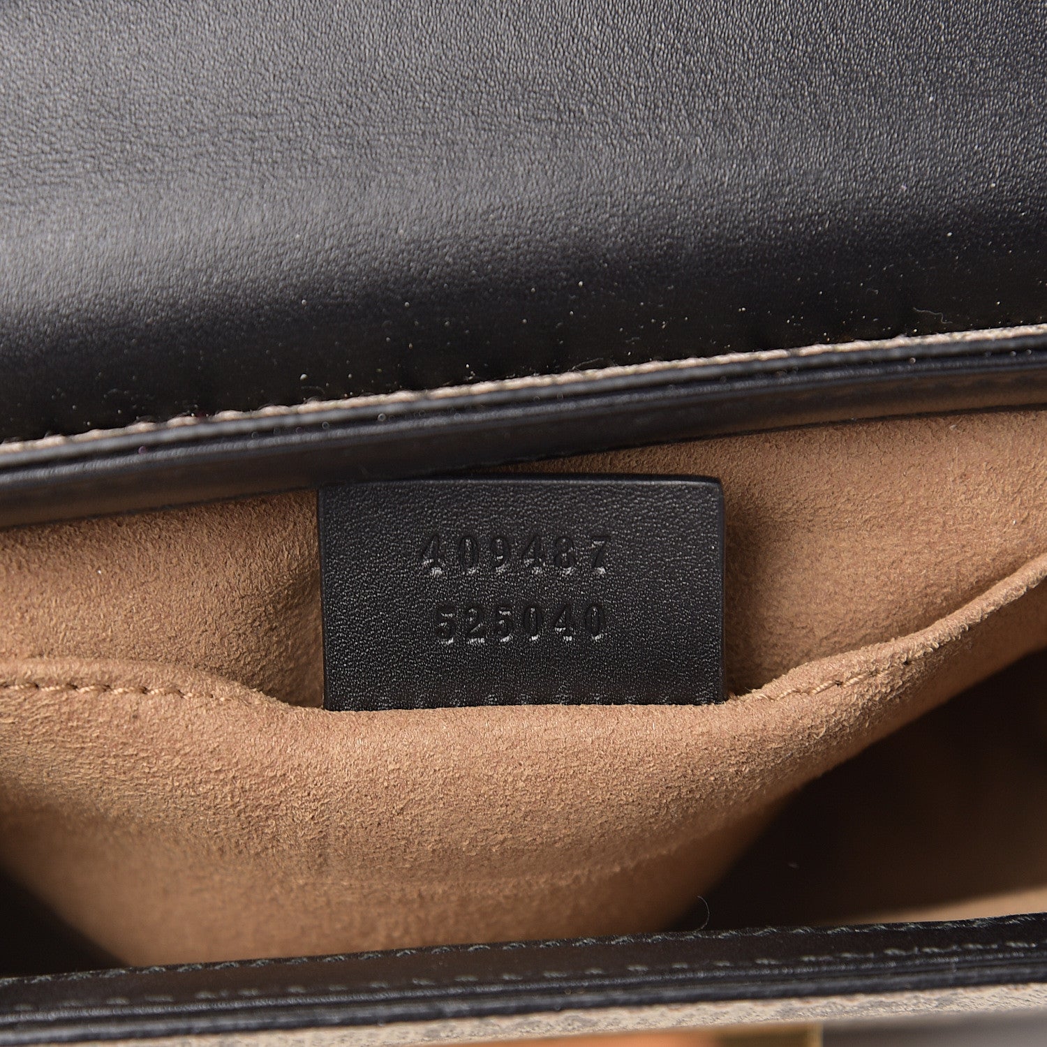 Gucci GG Supreme Monogram Calfskin Small Padlock Shoulder Bag Beige Black Cuir 6 of 11