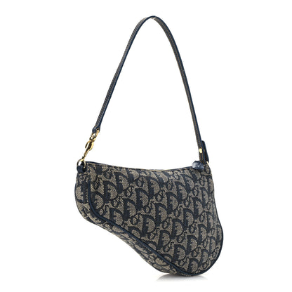 Christian Dior Monogram Mini Saddle Pochette Navy 3 of 13