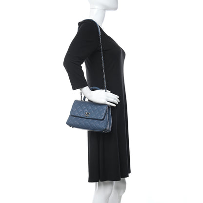 Chanel Caviar Quilted Mini Coco Handle Flap Navy 3 of 11